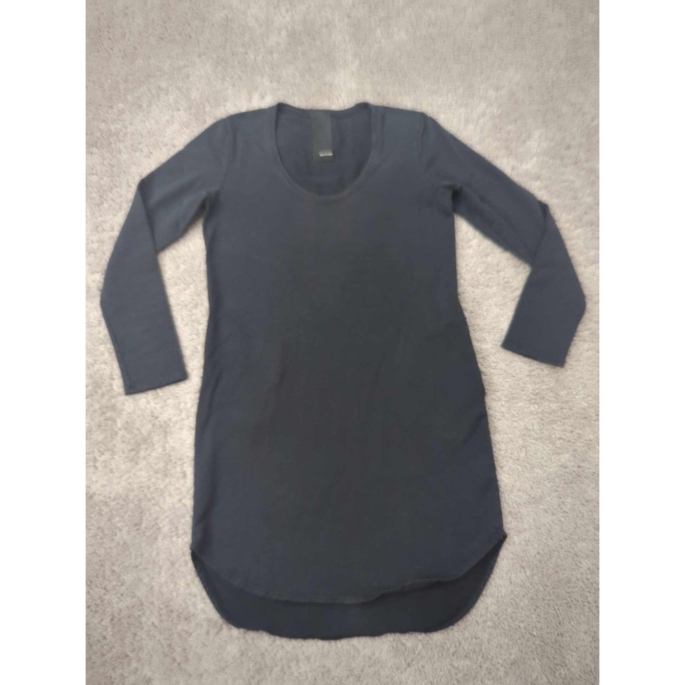 Heather Tunic Dress Womens S‎ Black Long Sleeve Scoop Neck Made in USA
